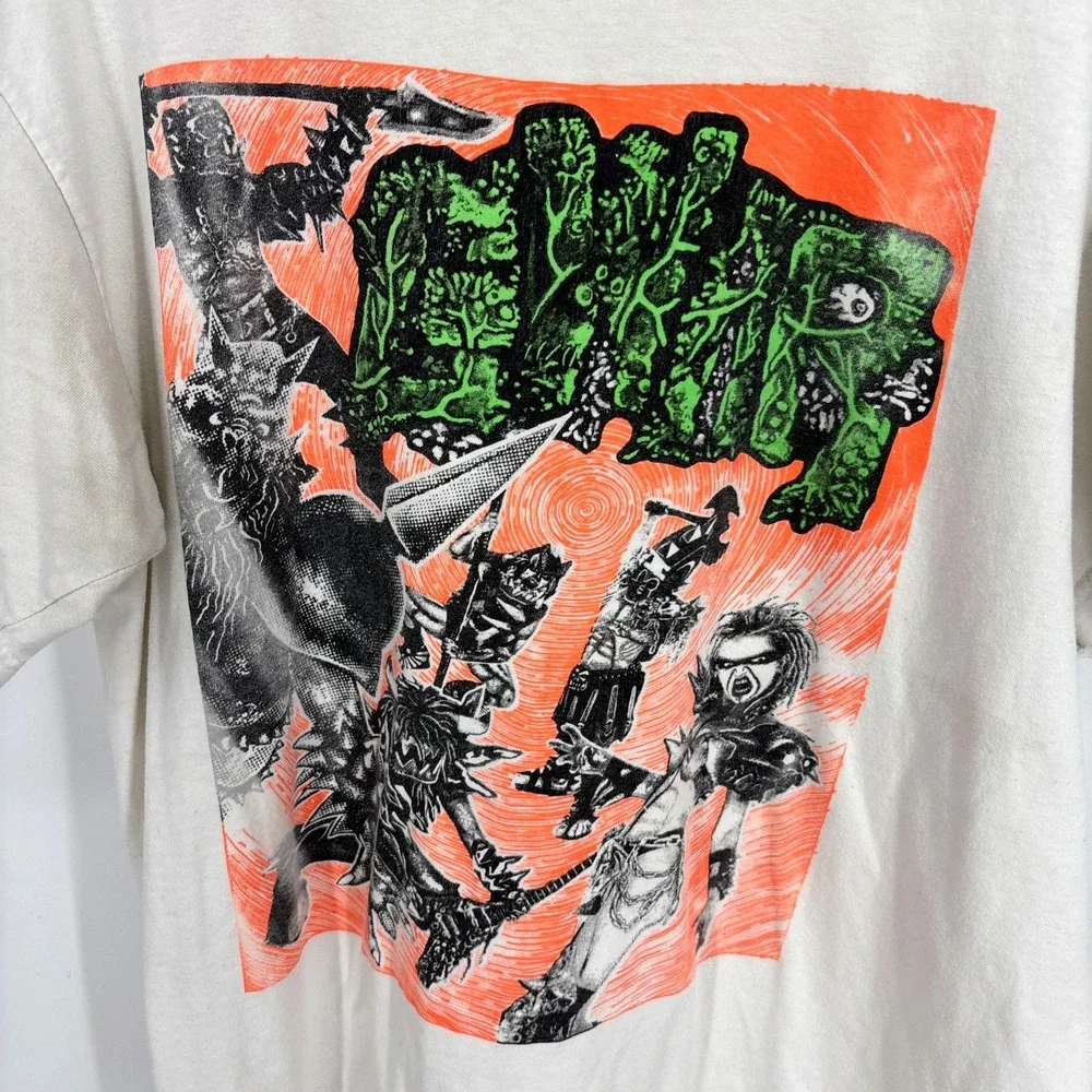 Vintage 90s GWAR Shirt Live From Antarctica Large Metal Punk SUPER RARE!